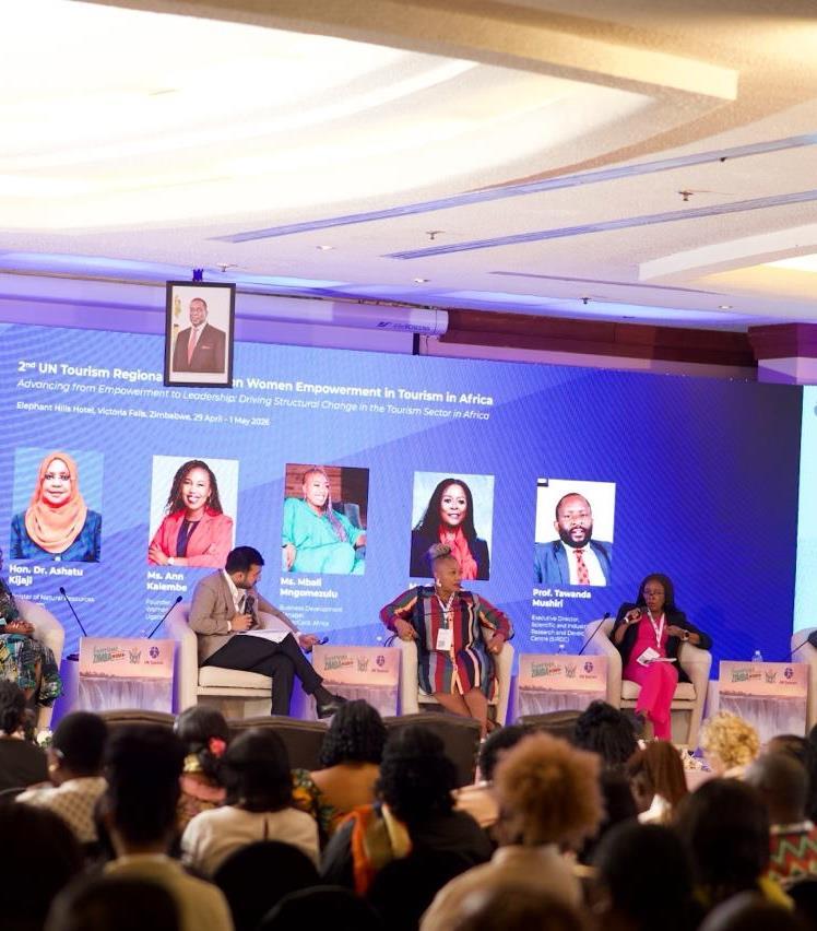 Sonto Ndlovu participating in a UN Tourism women empowerment panel